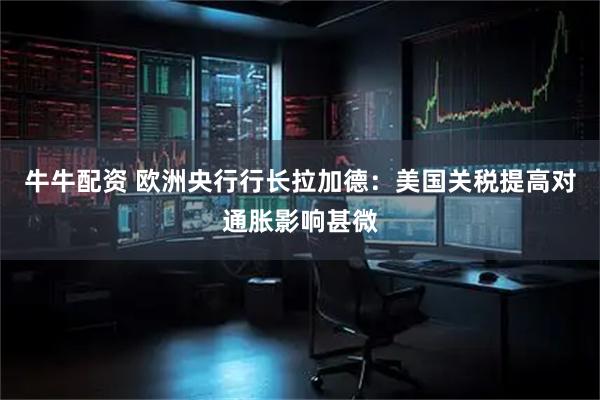 牛牛配资 欧洲央行行长拉加德：美国关税提高对通胀影响甚微